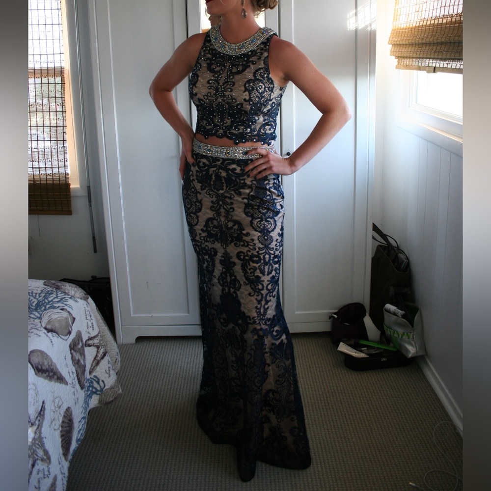 Two piece formal dress / prom dress